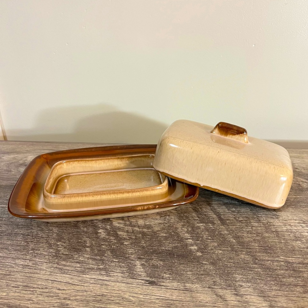 Gres Oxford Rectangular Stoneware Double Stick Butter Dish w/ Lid Made in Brazil